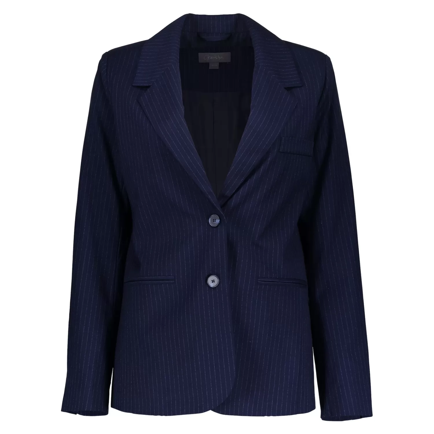 Geisha Fashion Jasjes & Blazers*Geisha Dames Blazer Met Pinstripe 45525-10 indigo