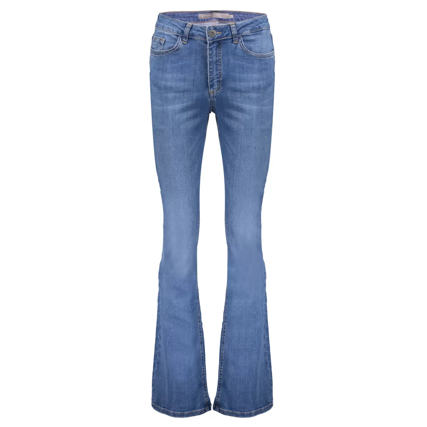 Geisha Fashion Broeken | Denim*Geisha Dames Duurzame Flared Jeans 41600-50 BELLE blue denim