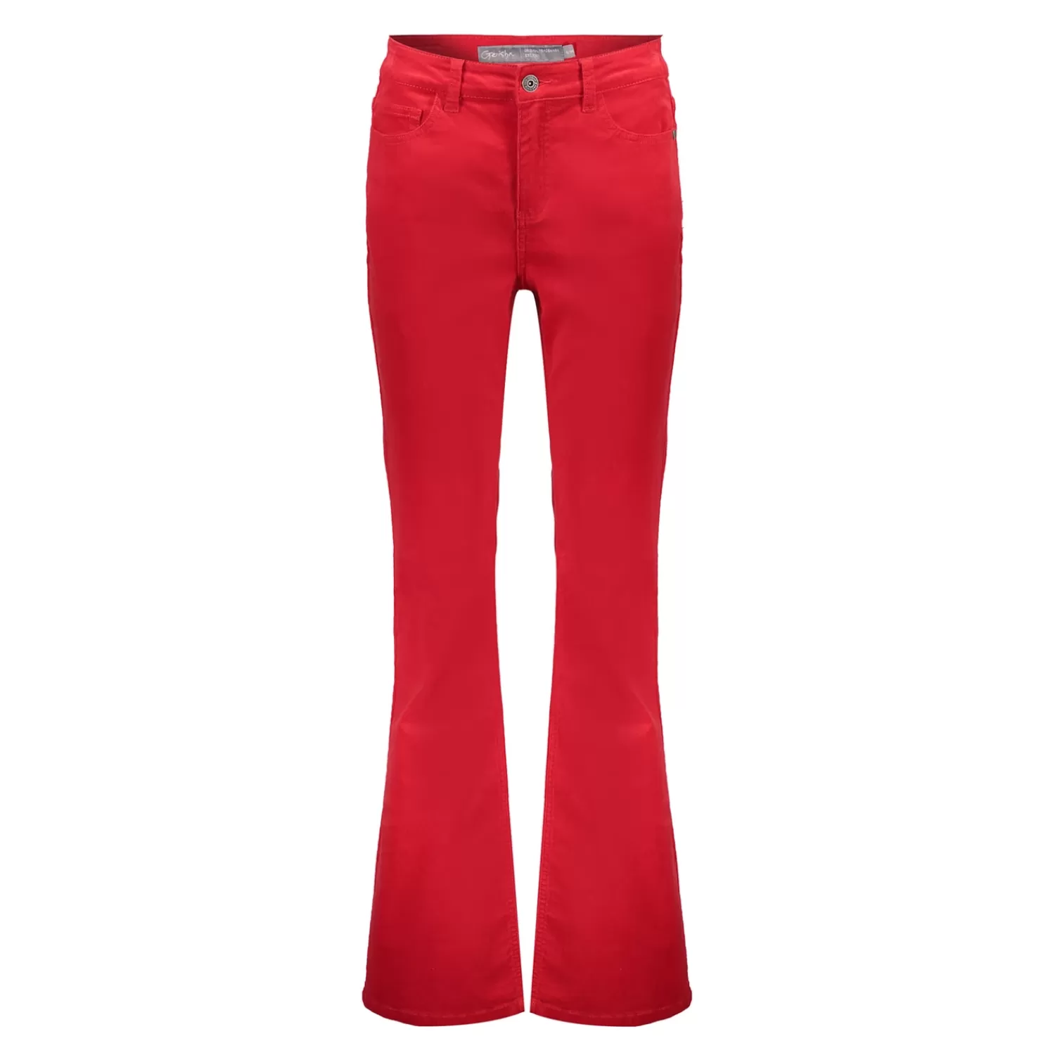 Geisha Fashion Broeken | Denim*Geisha Dames Flare Jeans Met Stretch 41529-10 rood