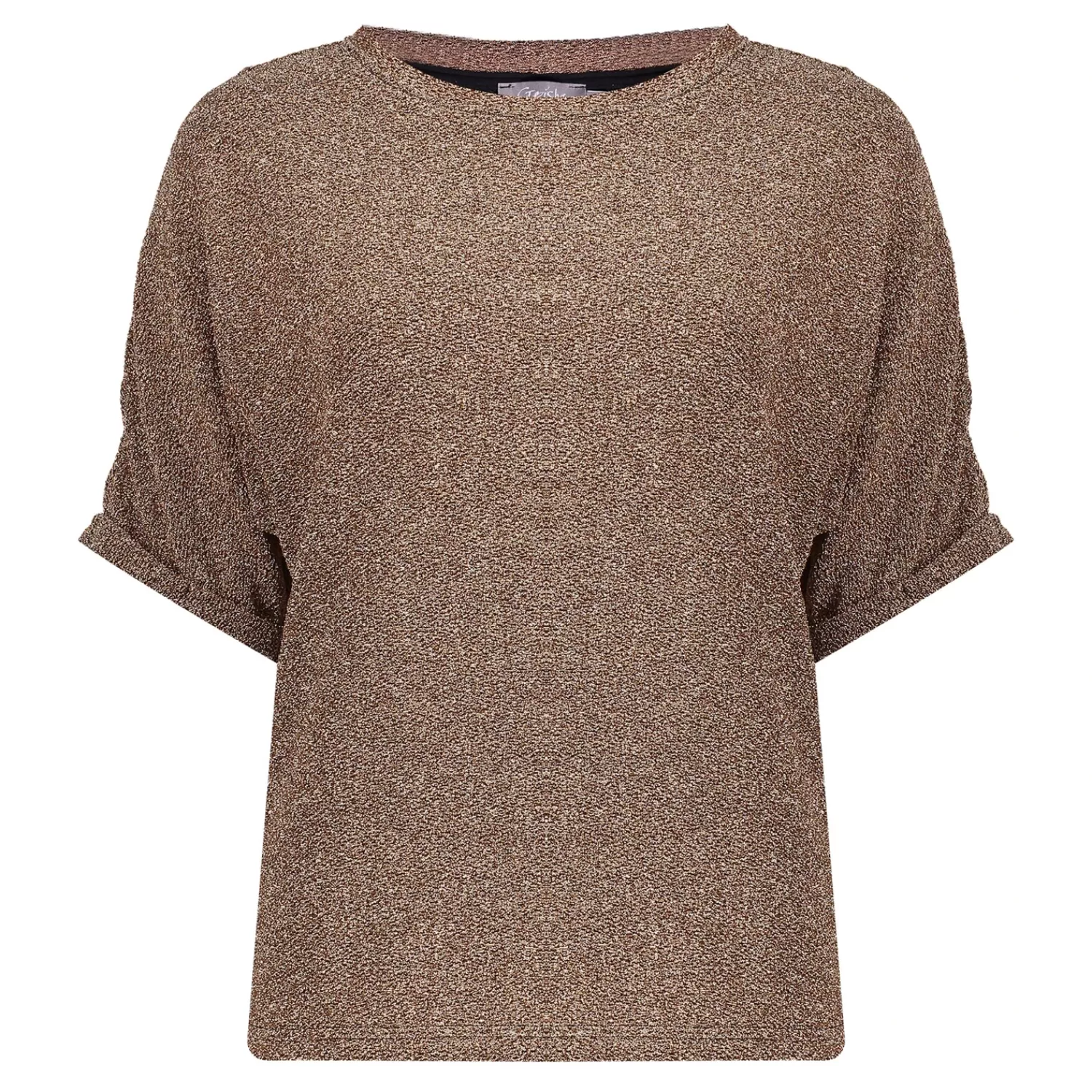 Geisha Fashion Tops & T-shirts*Geisha Dames Glitter Pullover Met Korte Mouwen 42661-20 gold