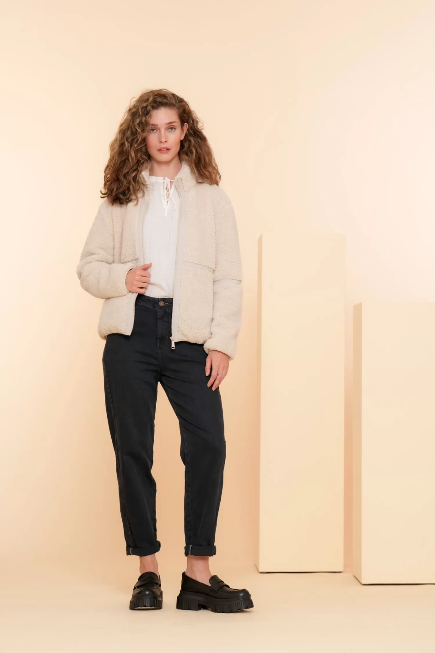 Geisha Fashion Broeken | Denim*Geisha Dames Mom Fit Jeans 41541-10 anthracite