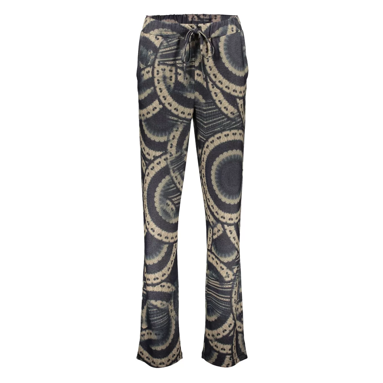 Geisha Fashion Broeken*Geisha Dames Pantalon Met Mandela Print 41660-20 navy