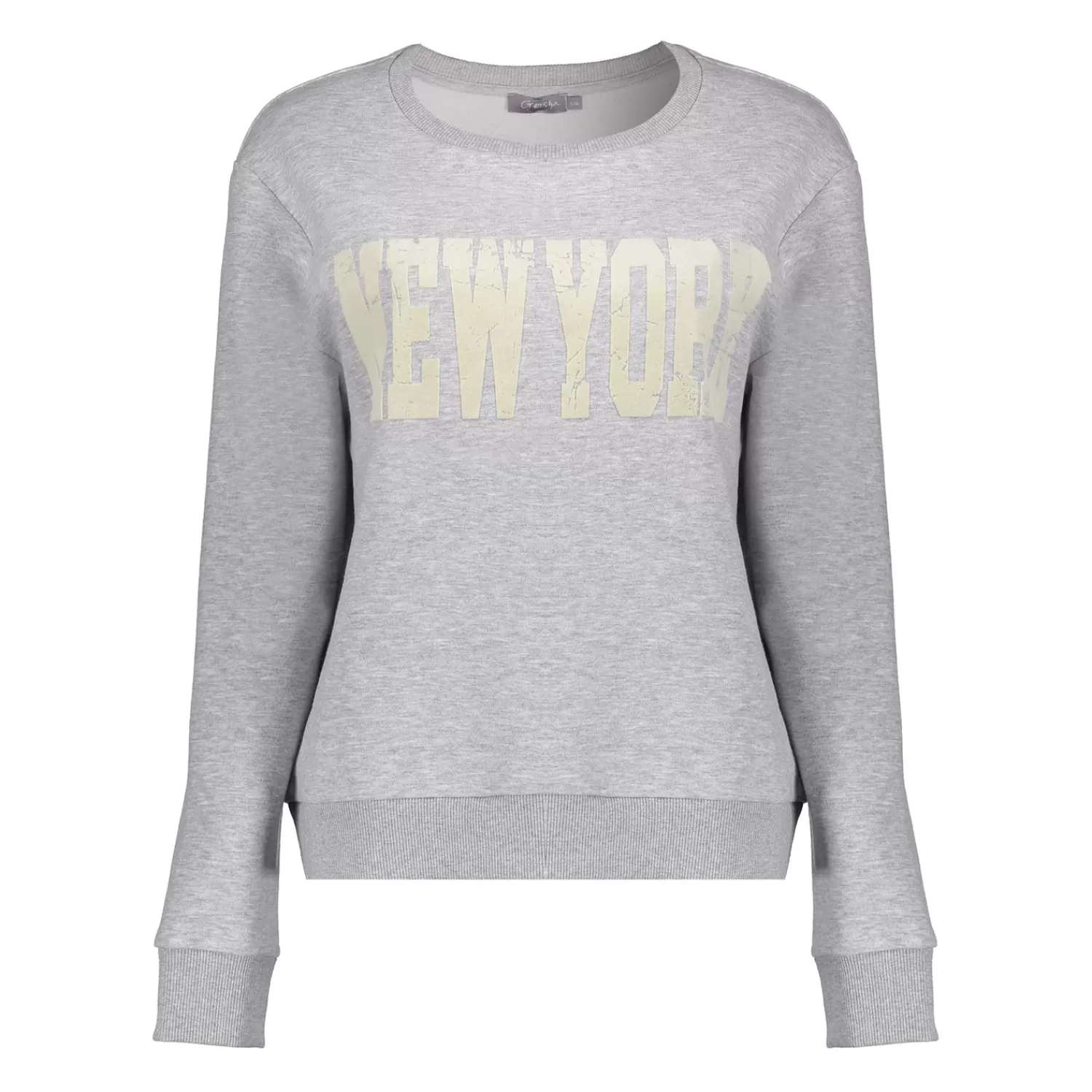 Geisha Fashion Truien & Vesten*Geisha Dames Sweater New York 42609-41 grey melange