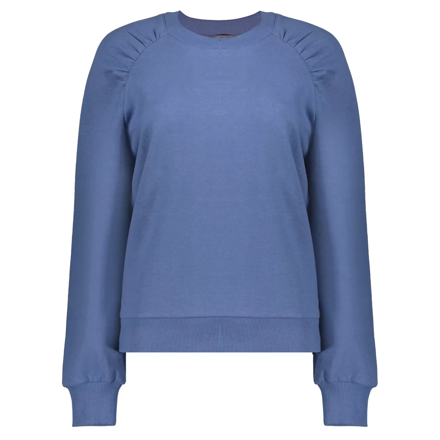 Geisha Fashion Truien & Vesten*Geisha Dames Sweatshirt Met Plooien 42600-41 blue