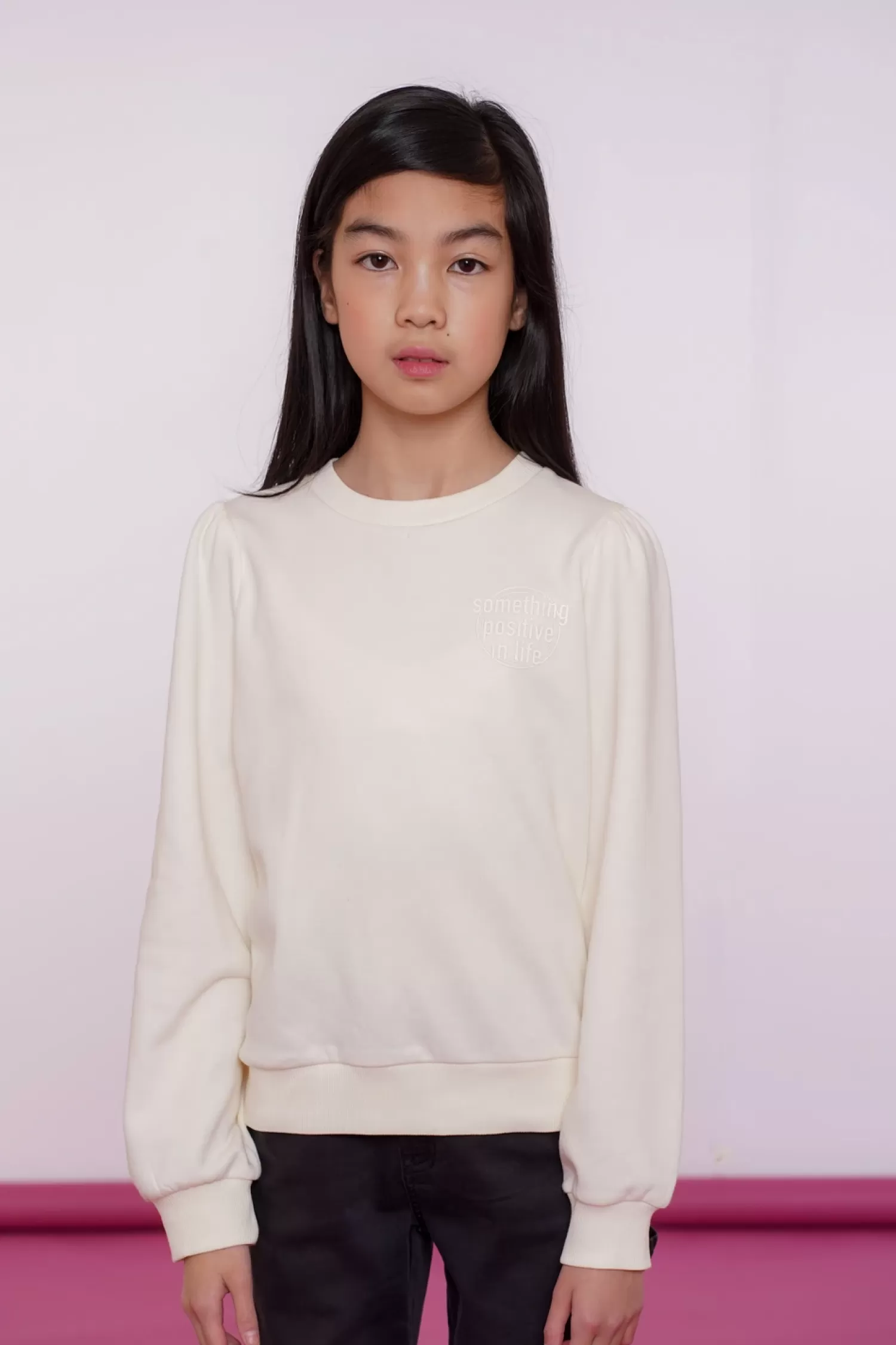 Geisha Fashion Truien & Vesten*Geisha Girls Basic Sweater Met Tekst 42609K-41 off-white