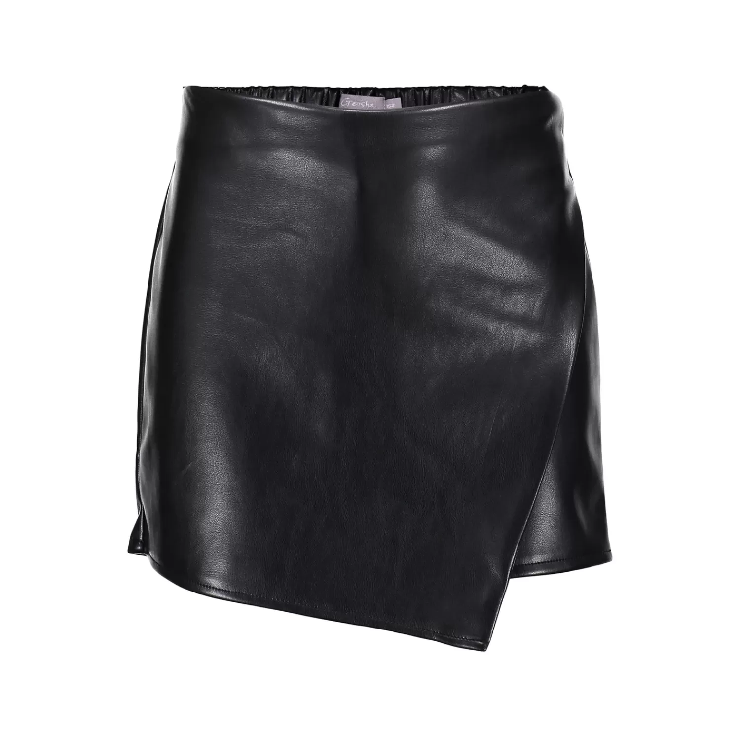 Geisha Fashion Rokken*Geisha Girls Leren Pu Skort Met Overslag 46542K-19 zwart