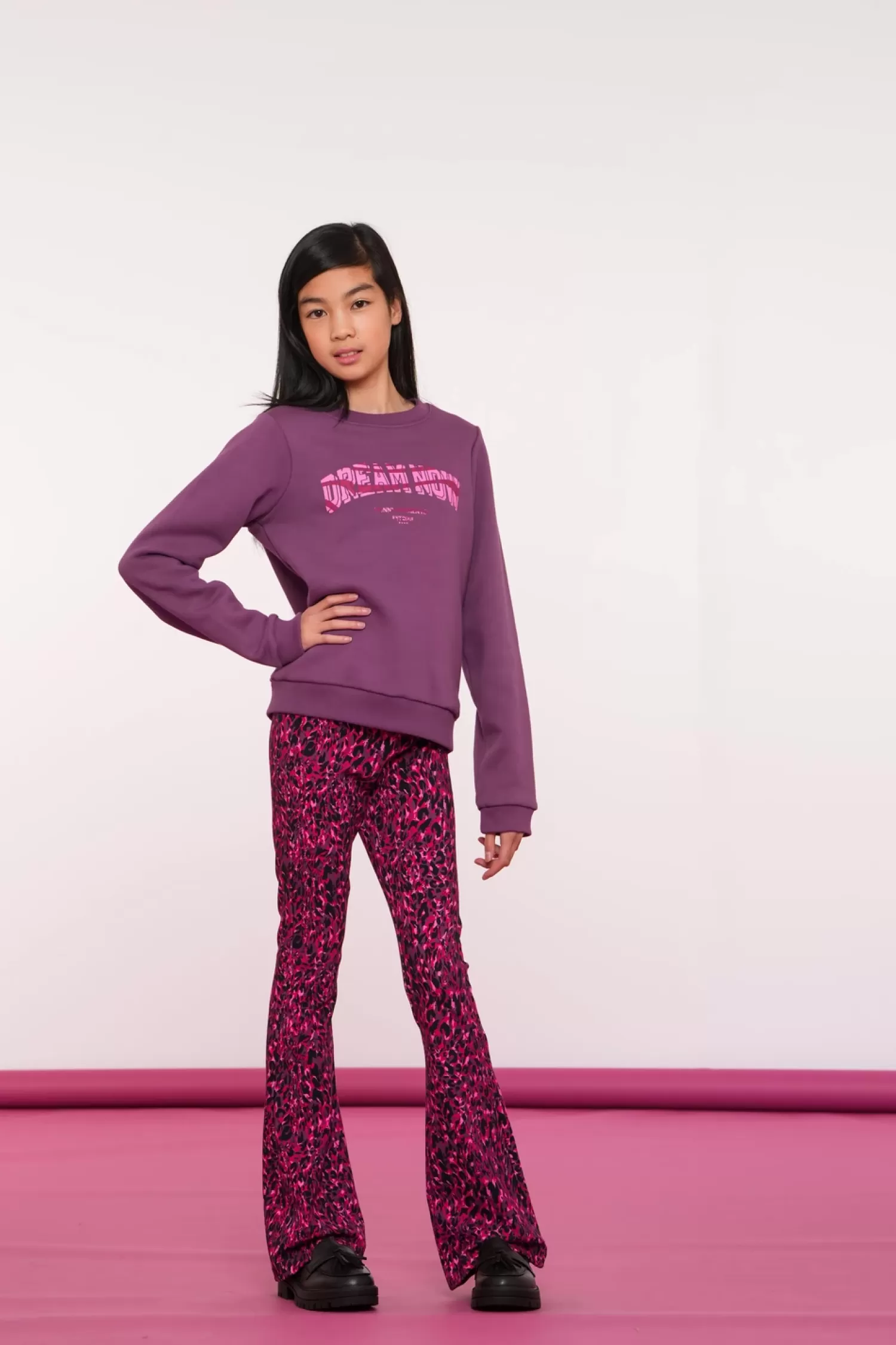 Geisha Fashion Truien & Vesten*Geisha Girls Sweater Met Tekst 42634K-24 paars